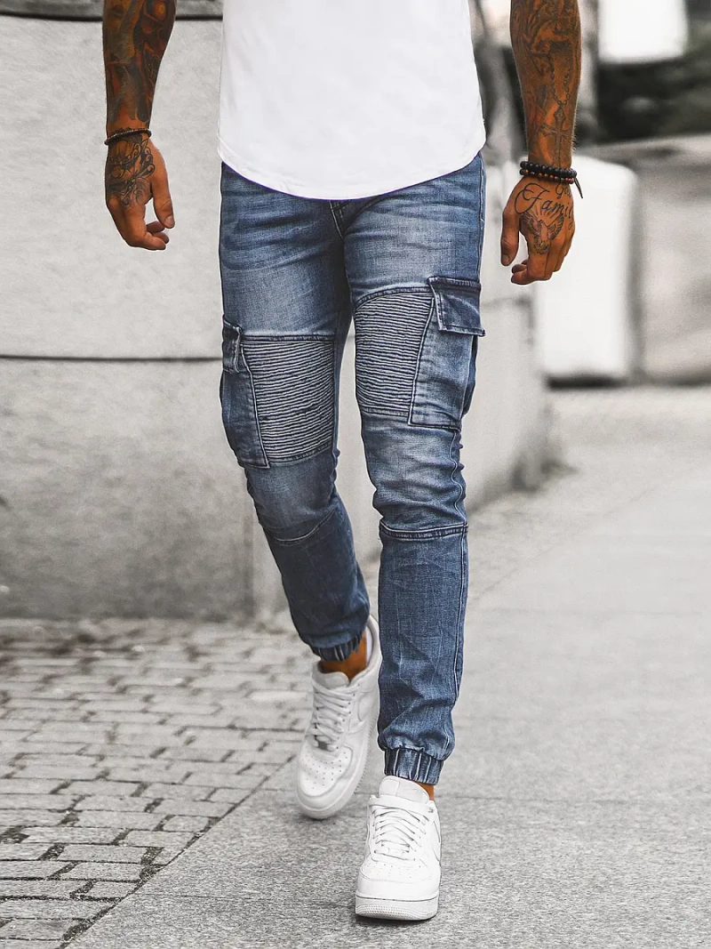 Pantalon Jogger Homme Bleu OZONEE NB/MP0092BS