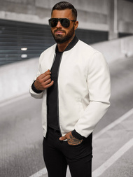 Veste en cuir homme blanc OZONEE O/88120