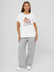 T-shirt femme blanc OZONEE JS/95T2575/1