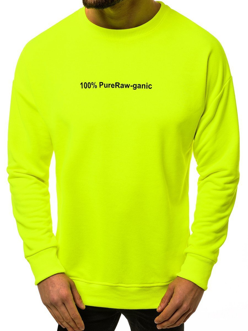 Sweatshirt Homme Néon Jaune OZONEE MACH/3149