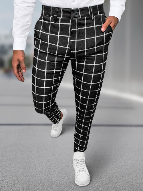 Pantalon Chino Homme Noir OZONEE DJ/5522Z