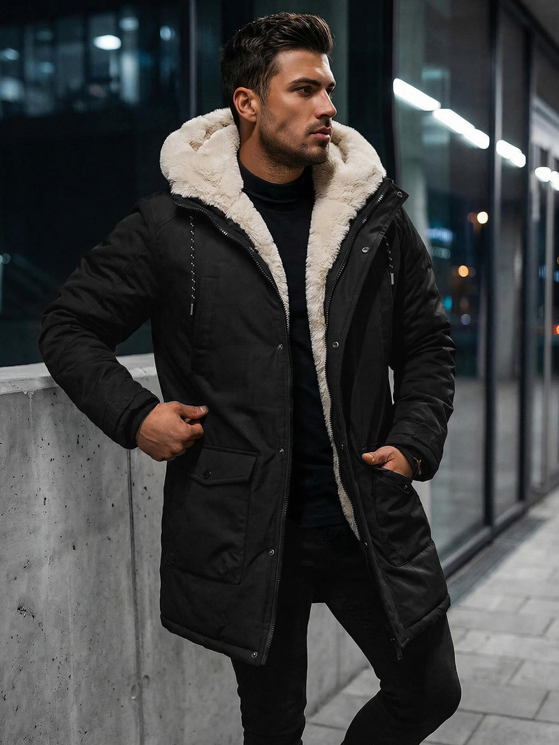 Veste D'hiver Noir OZONEE JS/5M120/392Z