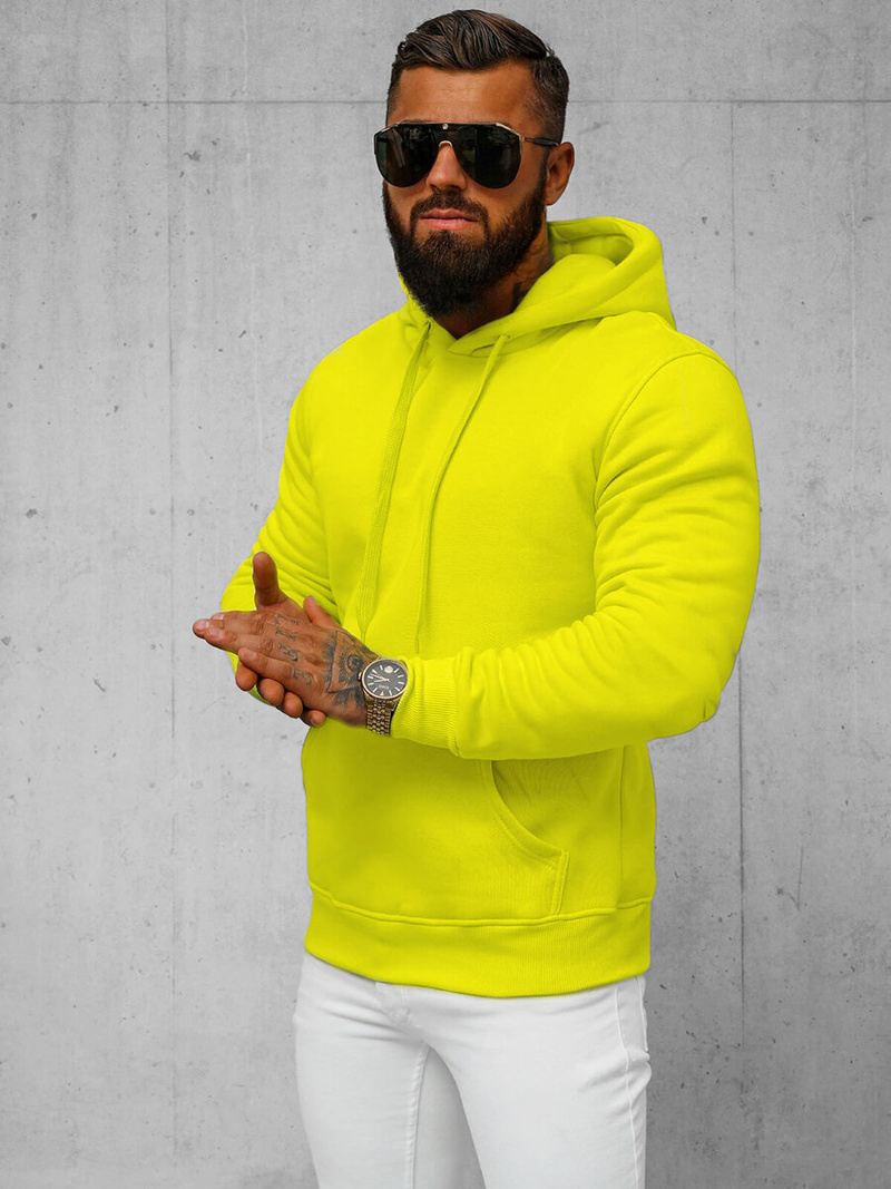 Sweatshirt Homme Néon Jaune OZONEE JS/2009Z