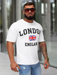 T-shirt Homme Blanc OZONEE JS/8B1373/1