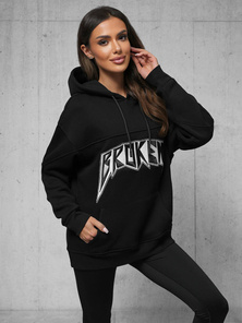Sweatshirt à capuche noir OZONEE O/SWE23019Z