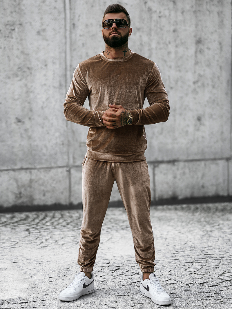 Survêtement Homme Beige Foncé OZONEE O/D7516