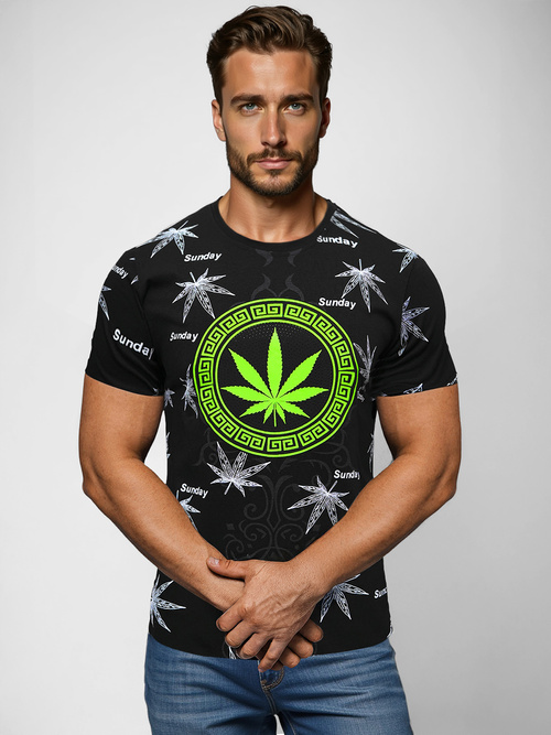 T-shirt Homme Noir OZONEE O/T139/3Z