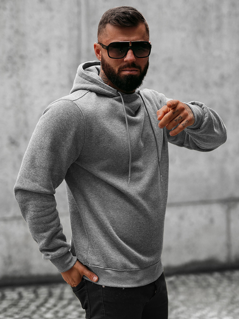 Sweatshirt Homme Gris Foncé OZONEE O/8B156/5
