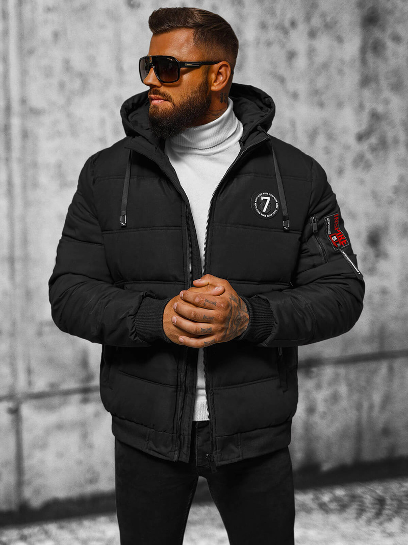 Veste Homme Noir OZONEE JS/84M3030/392