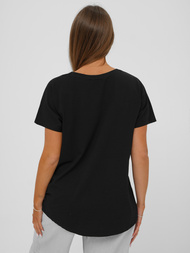T-shirt femme noir OZONEE JS/95T2566/3