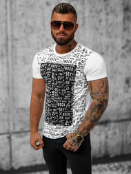 T-shirt Homme Blanc OZONEE O/T122/1Z