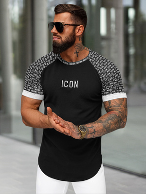 T-shirt Homme Noir OZONEE O/B1212