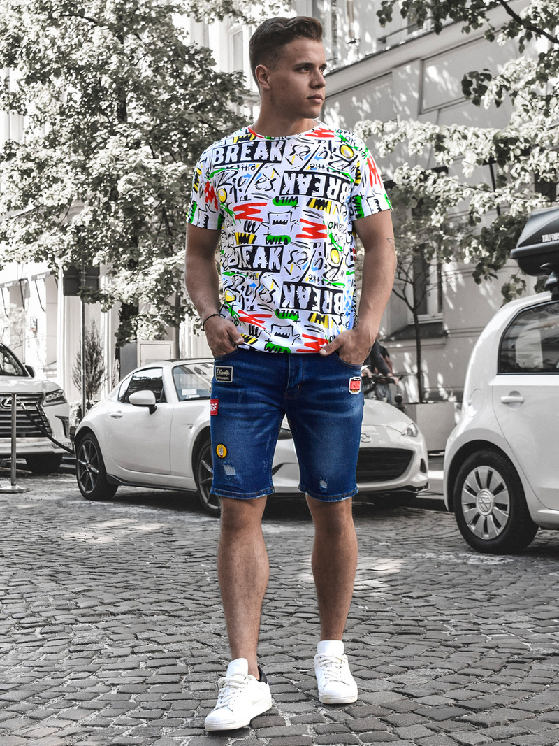 T-Shirt Homme Coloré OZONEE O/BL60Z