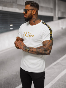 T-shirt Homme Blanc OZONEE O/T7579