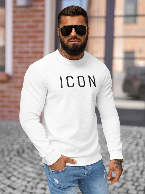 Sweatshirt Homme Blanc OZONEE O/D7394Z