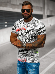 T-shirt Homme Blanc OZONEE O/T137/1