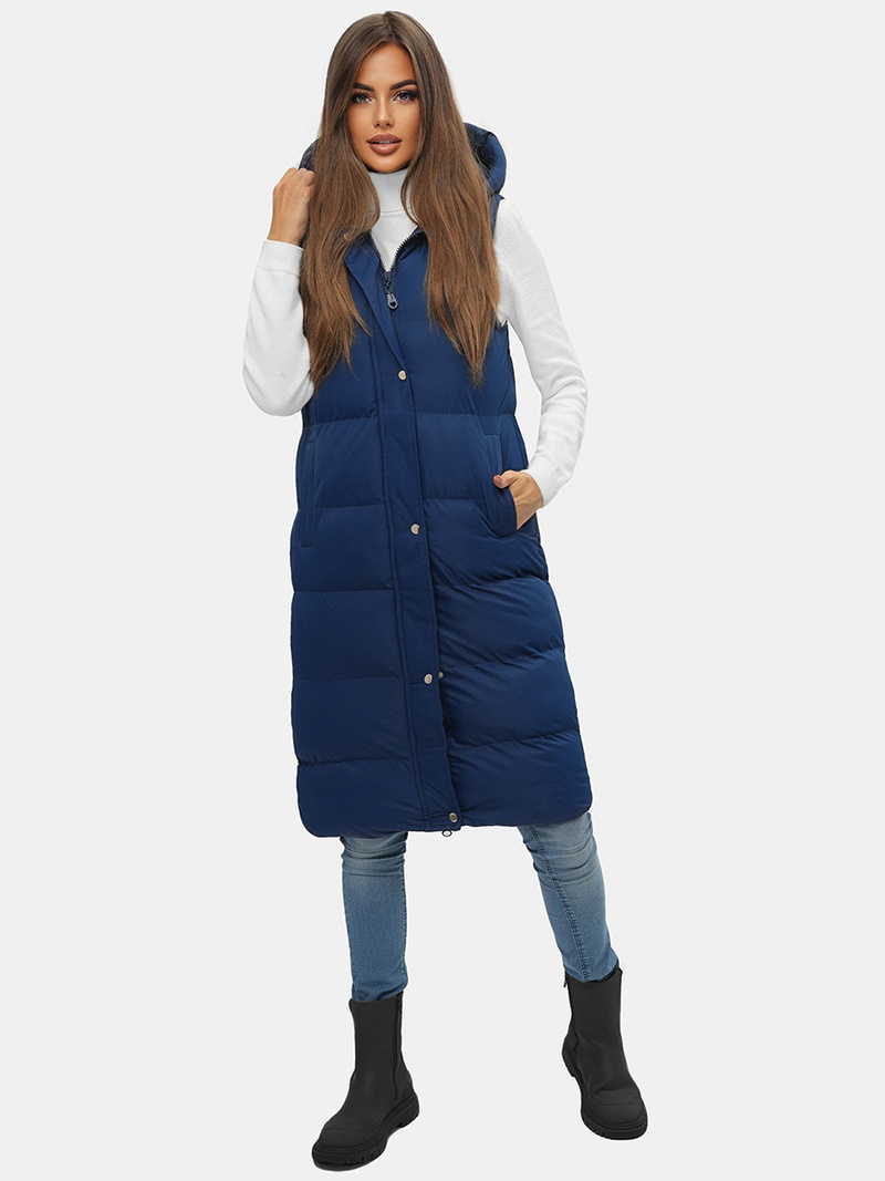 Gilet femme bleu foncé OZONEE JS/M728/215