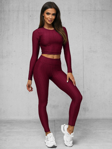 Ensemble de survêtement deux pièces bordeaux OZONEE O/22060Z