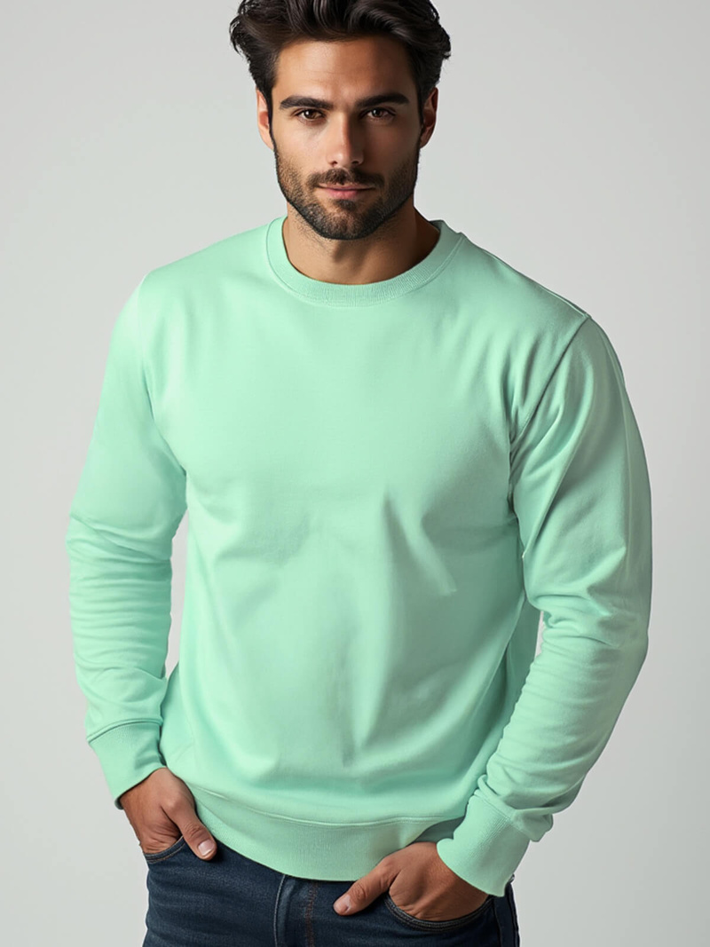 Sweatshirt Homme Menthe OZONEE JS/2001-10Z