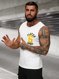 T-shirt Homme Blanc OZONEE JS/8B1717/1Z