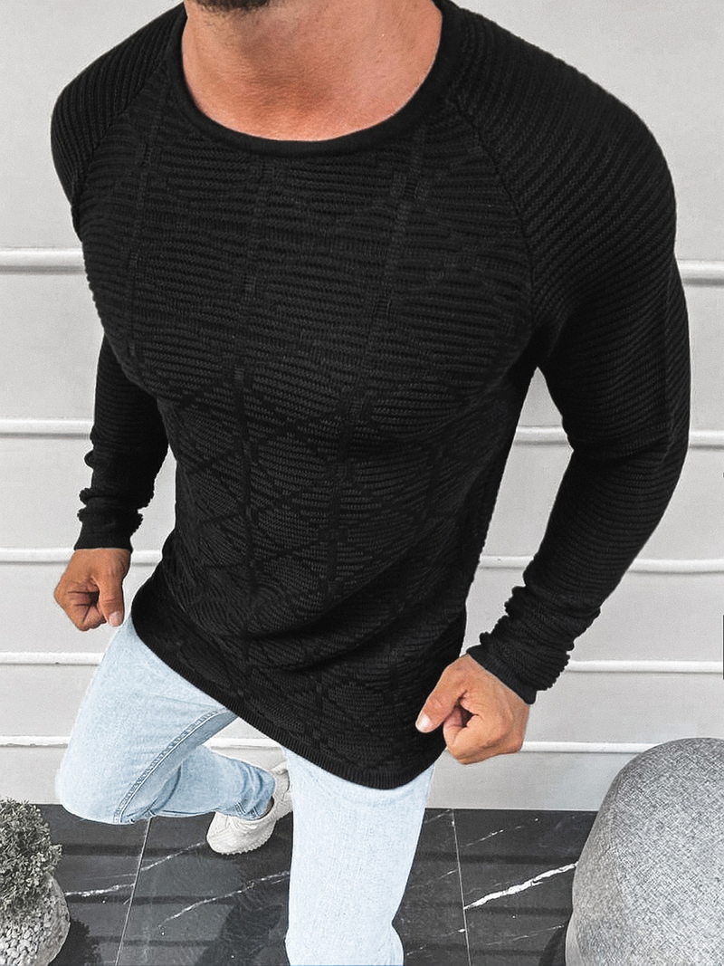 Pullover Noir OZONEE L/2547
