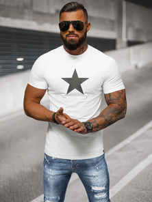 T-shirt Homme Blanc OZONEE NB/MT3067