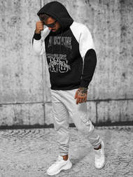 Sweatshirt à capuche noir OZONEE O/SWE23037