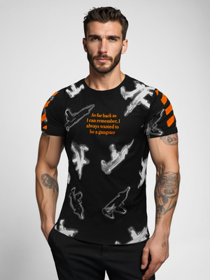 T-shirt Homme Noir OZONEE O/MPO3471Z
