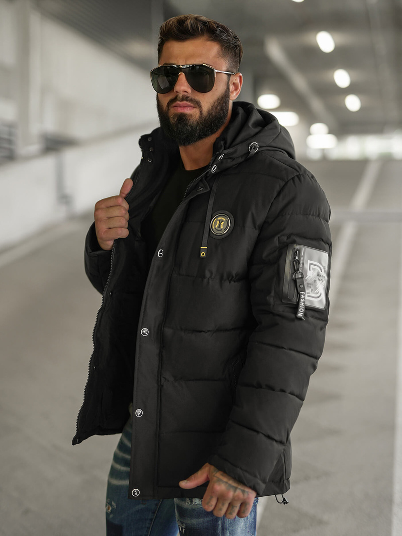 Veste homme noir OZONEE JS/57M7503/392Z