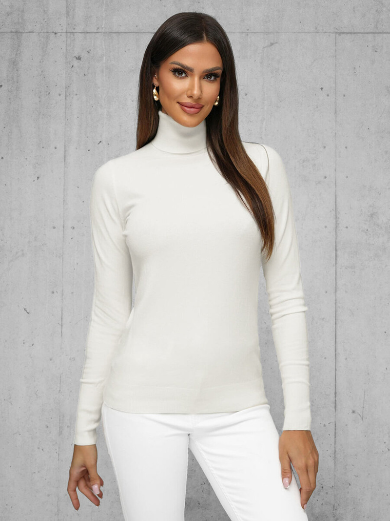 Pullover Femme Blanc OZONEE JS/8009/8