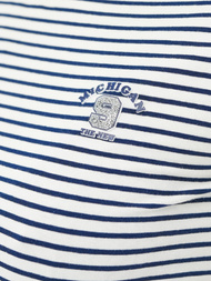 T-shirt femme blanc et marine OZONEE JS/R61604