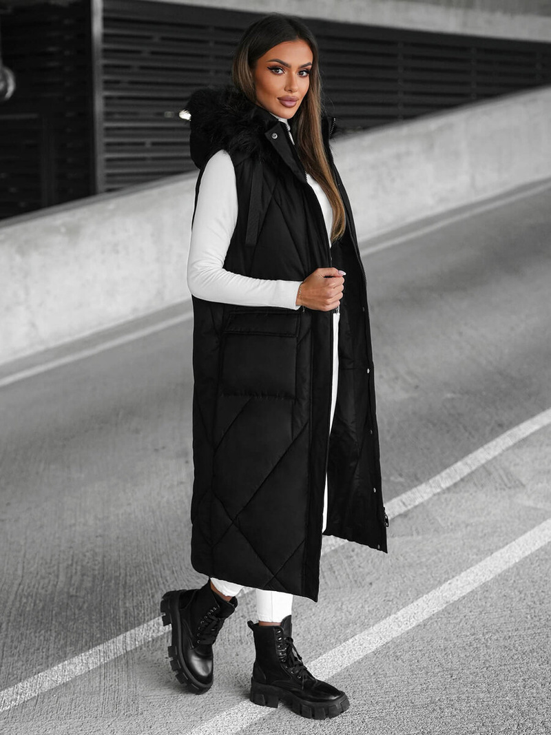 Gilet femme noir OZONEE JS/5M3166/392Z