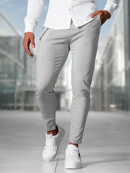 Pantalon Chino Homme Gris OZONEE DJ/3300Z