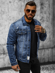 Veste en jean Homme bleu OZONEE NB/MJ504BZ