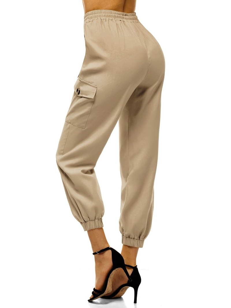 Pantalon jogger femme Beige foncé OZONEE O/HM003