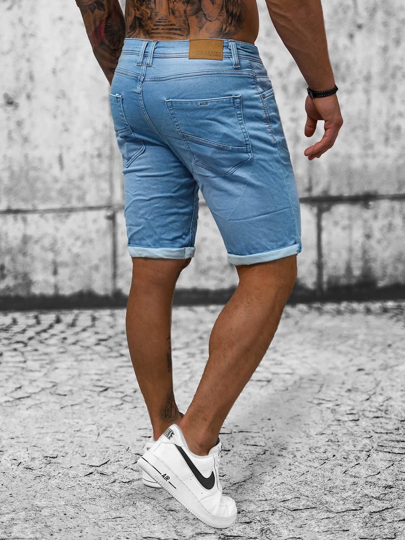 Shorts en Jean Homme Bleu Clair OZONEE O/19300