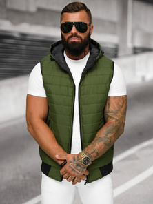 Veste Sans Manches Homme Vert OZONEE JS/MY88Z