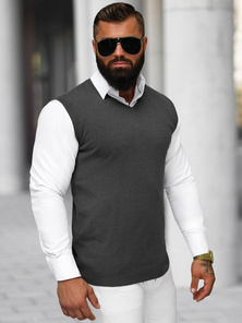 Pullover Homme Gris Foncé OZONEE NB/MM6005/3Z