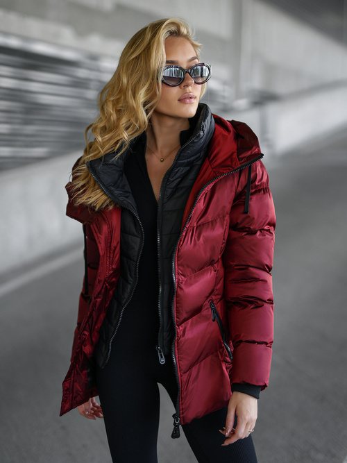 Veste femme bordeaux OZONEE JS/5M3316/1