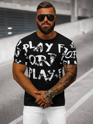 T-shirt Homme Noir OZONEE O/8T1280/3