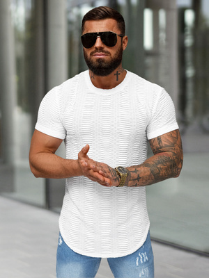 T-shirt Homme Blanc OZONEE O/B1147