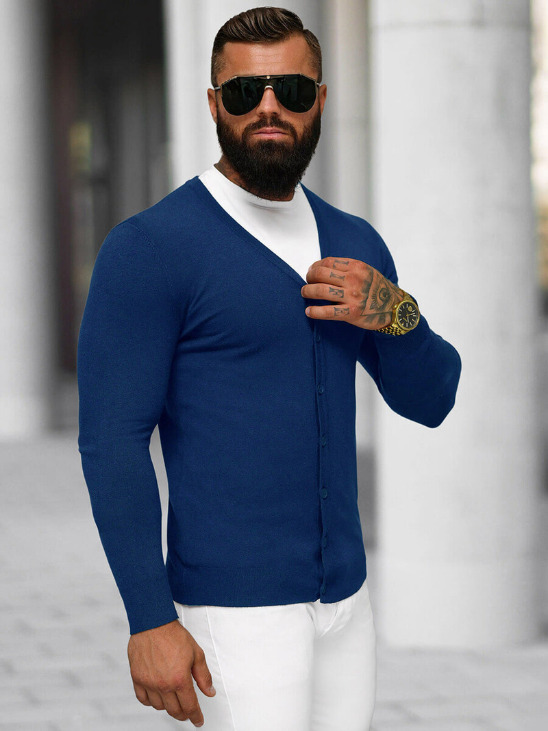 Pullover Homme Bleu Foncé OZONEE NB/MM6006/5Z