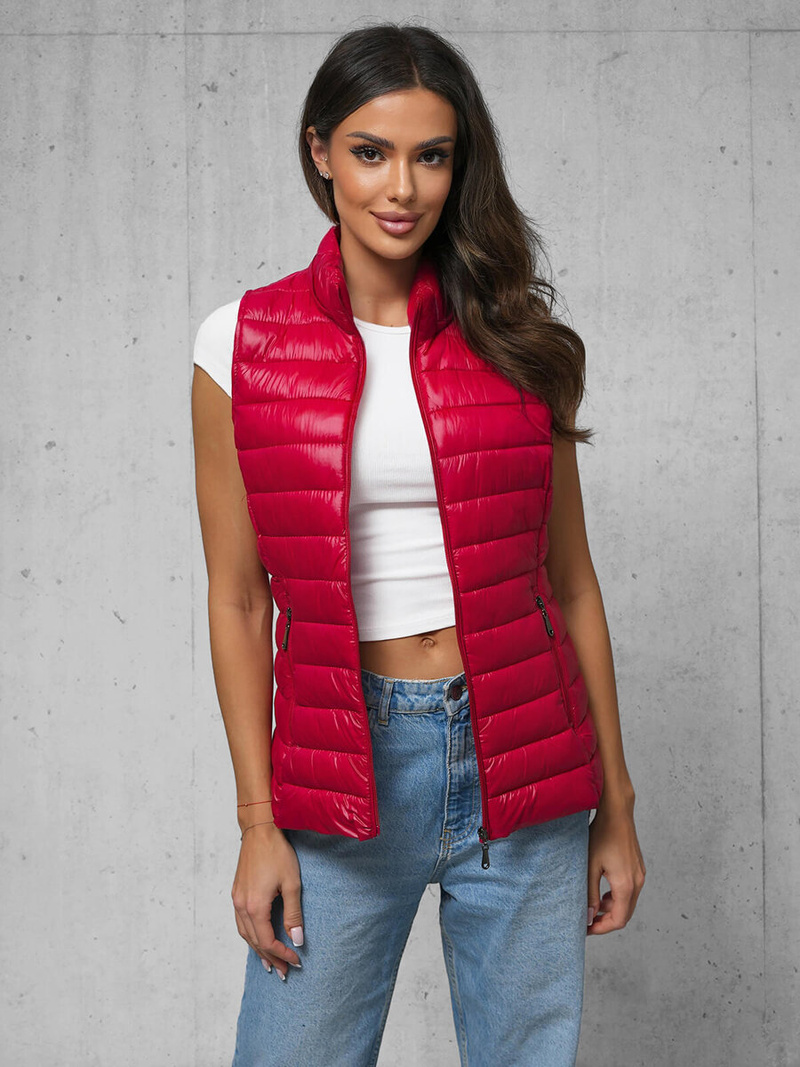 Gilet Femme Rouge OZONEE JS/16M9138/270