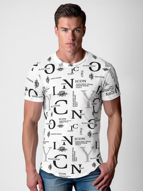 T-shirt Homme Blanc OZONEE O/T6482Z