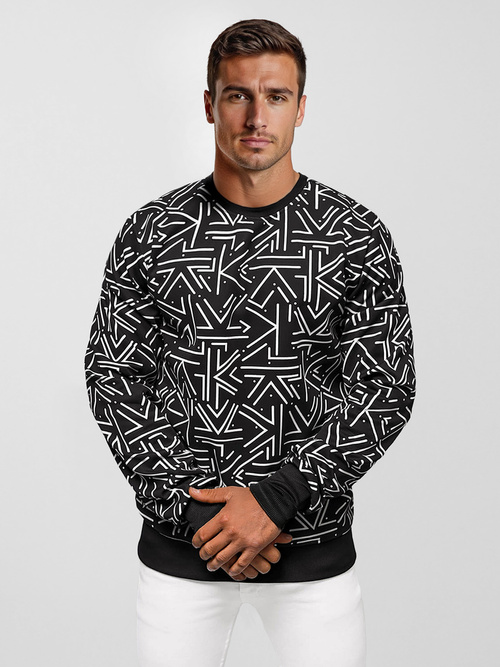 Sweatshirt Homme Noir OZONEE JS/8B1219/3Z