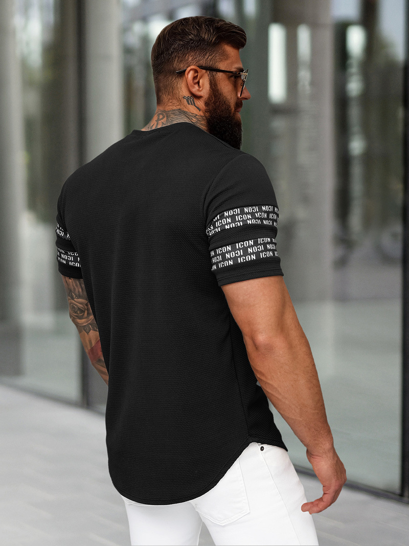 T-shirt Homme Noir OZONEE O/B1213