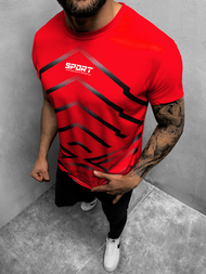 T-Shirt Homme rouge OZONEE JS/KS2063Z