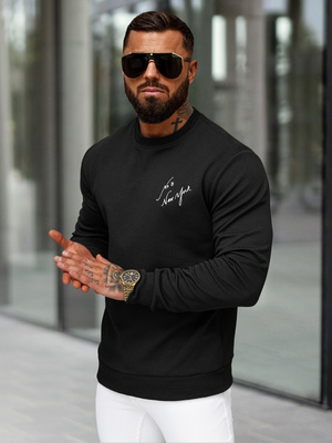 Sweatshirt Homme Noir OZONEE O/P2031Z