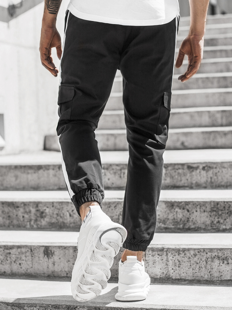 Pantalon Jogger Homme Noir OZONEE DJ/5580