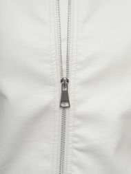 Veste en cuir femme blanc OZONEE O/G116Z